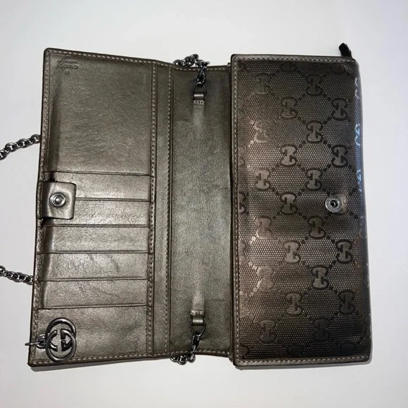 Authentic Gucci Imprime Wallet on Chain - Picture 10 of 12
